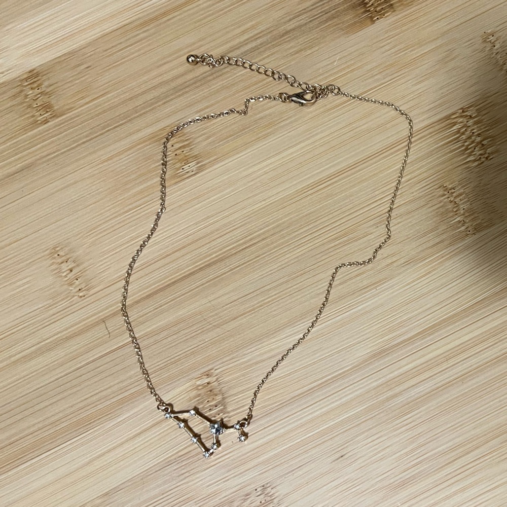 Gold Leo Astrology Sign Necklace